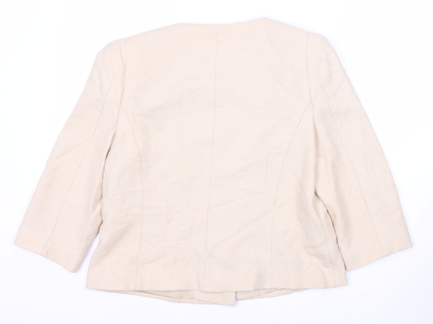 CC Petite Women Beige Suit Jacket Size 12