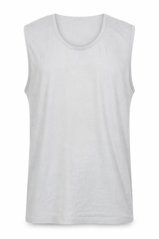 Front view of Puma Men's XL White Tank Top - Gym & Training Essential
