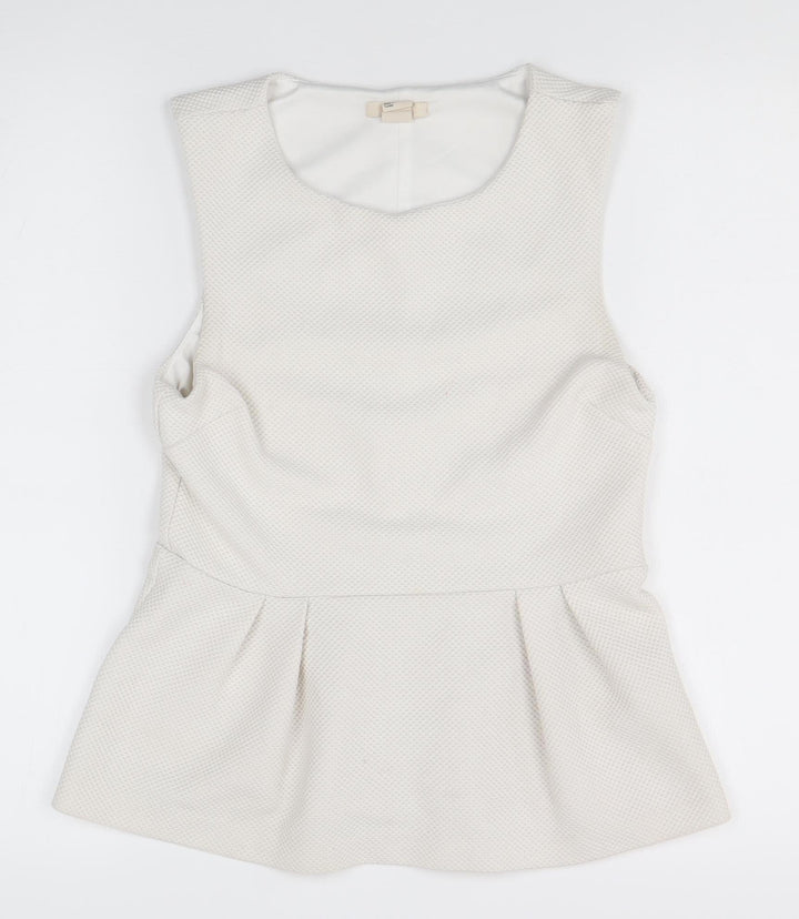 H&M White Sleeveless Top for Women Size 8