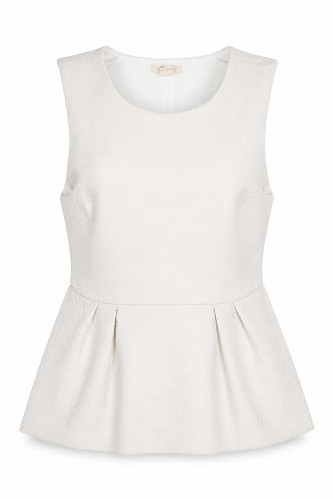 Front view of H&M White Sleeveless Top for Women, size 8