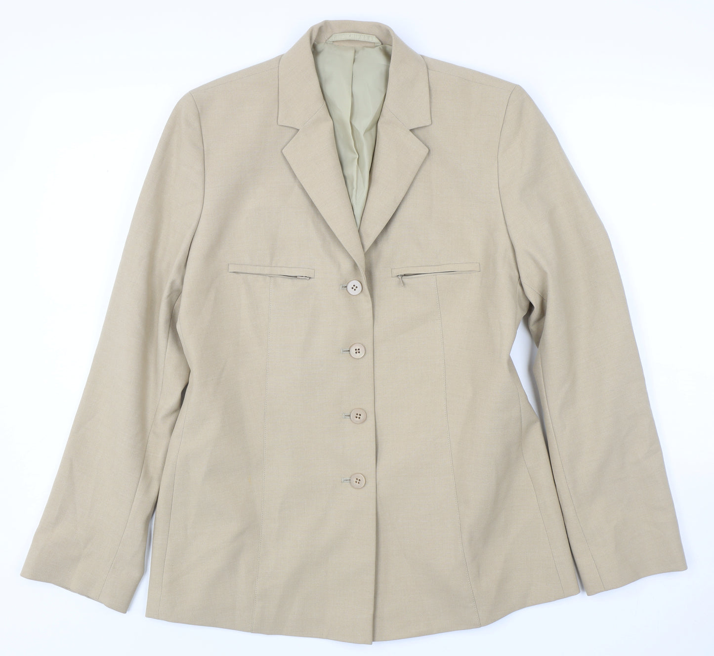 Next Women's Beige Blazer, Petite Fit, Size 8