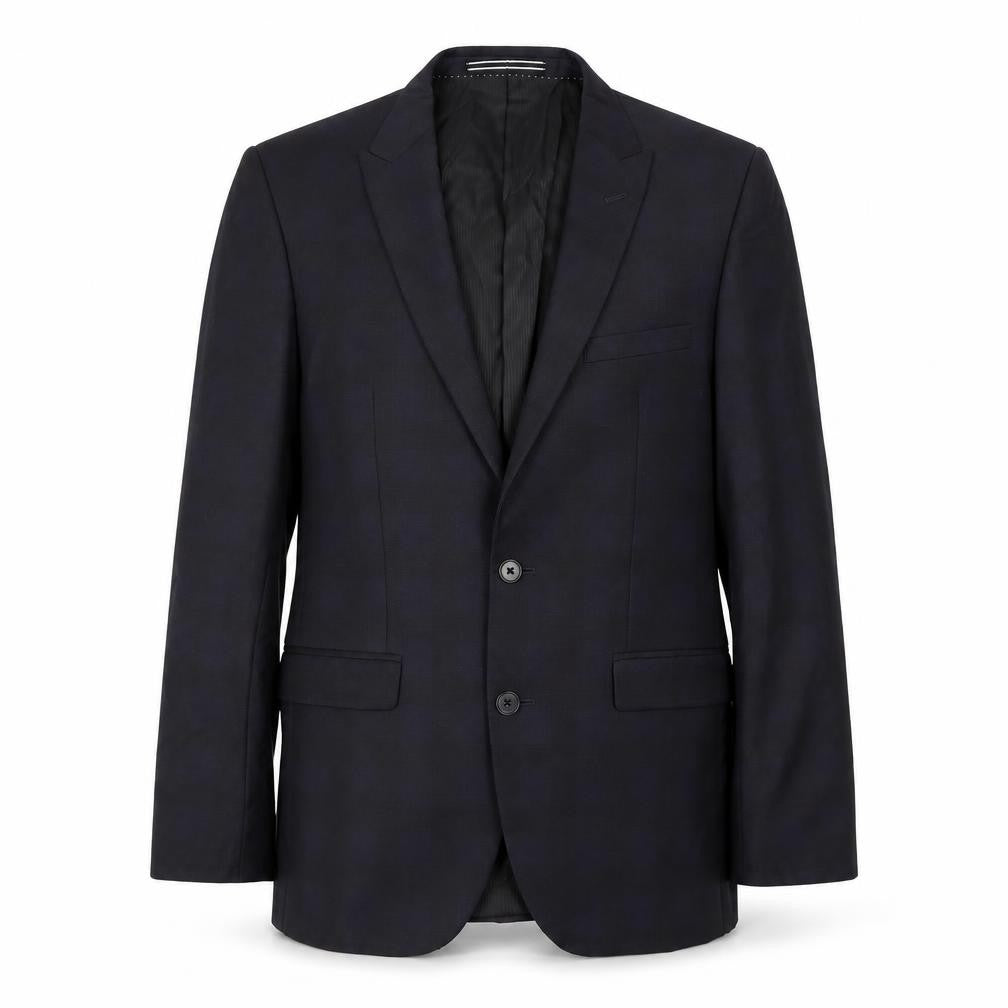 Simon Carter Men's Blue Plaid Slim Fit Blazer Size 40R