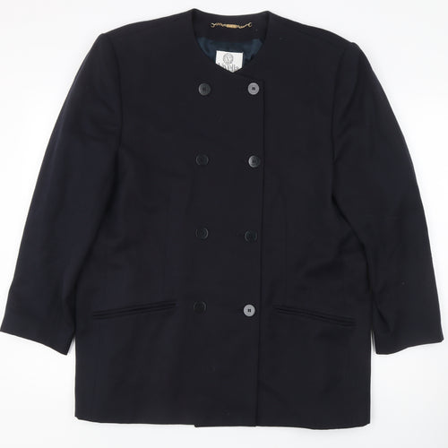 Viyella Women's Black Wool Blazer Size 18 Formal