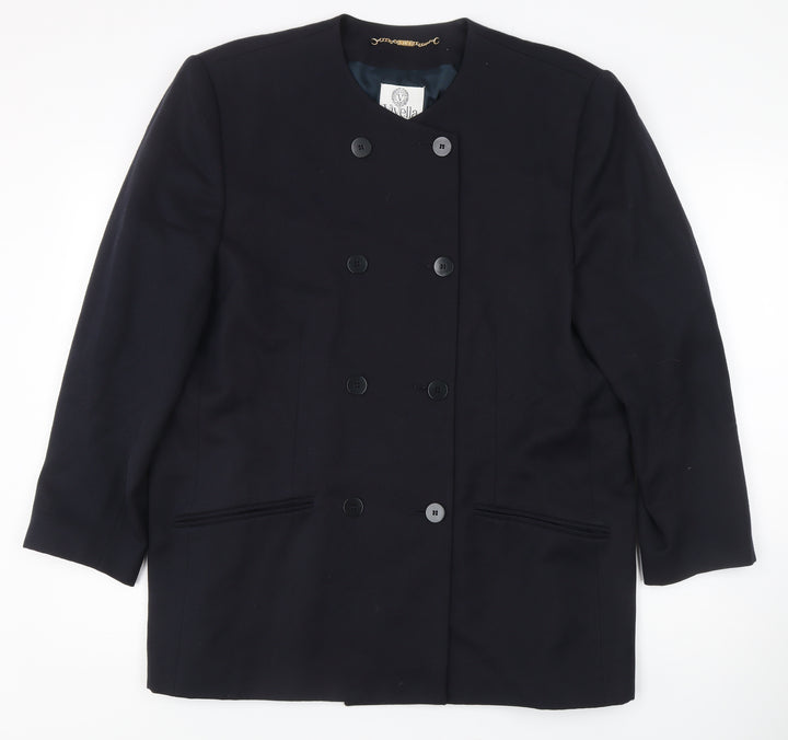 Viyella Women's Black Wool Blazer Size 18 Formal