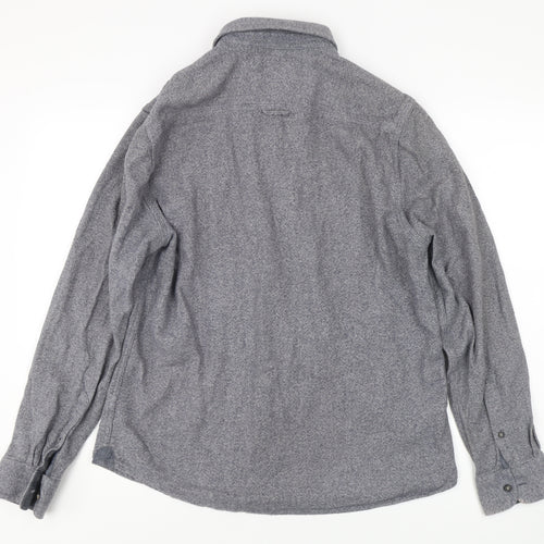 Morley Men's Grey Cotton Long Sleeve Shirt - Size L