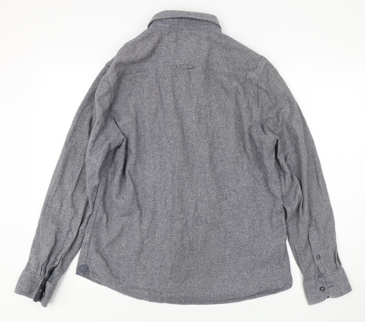 Morley Men's Grey Cotton Long Sleeve Shirt - Size L