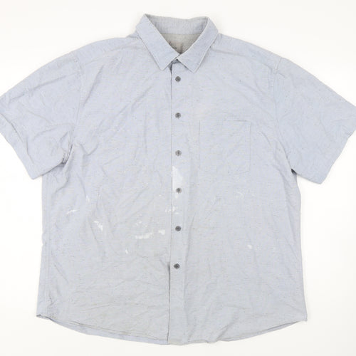 Marks and Spencer Men's Blue 2XL Casual Shirt