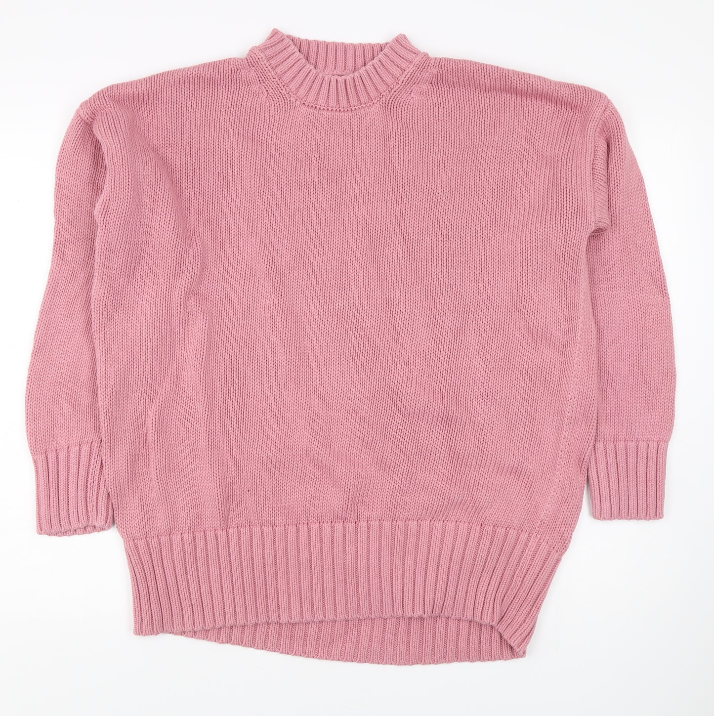 Next Women Pink Mock Neck Pullover Jumper Size 14