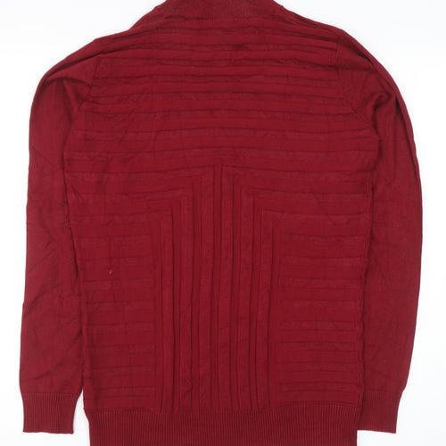 Principes Women's Red Mock Neck Pullover Jumper Size 14