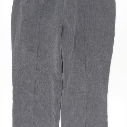 Bm Collection Women's Grey Trousers, Size 14, Regular Fit