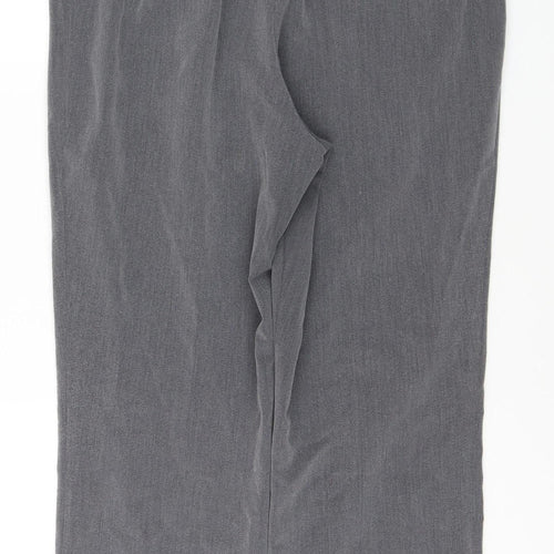 Bm Collection Women's Grey Trousers, Size 14, Regular Fit