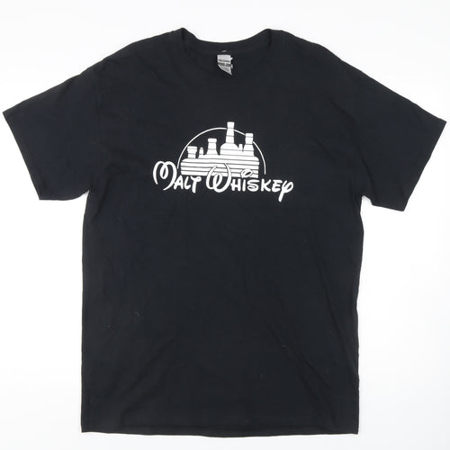 Gildan Men's Black Beer T-Shirt Size L