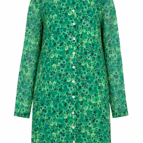 ONLY Women's Green Floral Shirt Dress - Size S