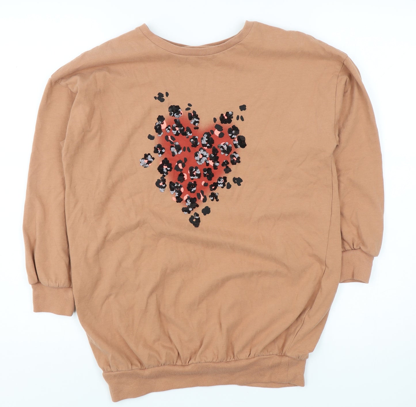 Next Girls Brown Pullover Sweatshirt Size 11 - Graphic Print