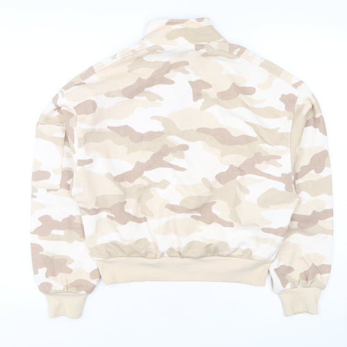 Divided Women's Beige Camo Full Zip Sweatshirt XS