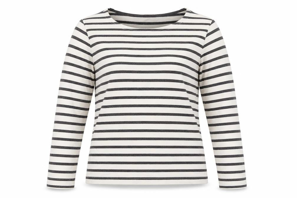 Kin Women's Black Stripe Pullover Sweatshirt S
