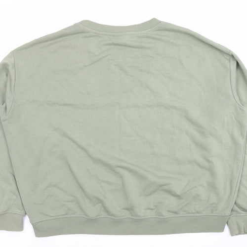 Basic Women's Green Sweatshirt Size 12 Pullover
