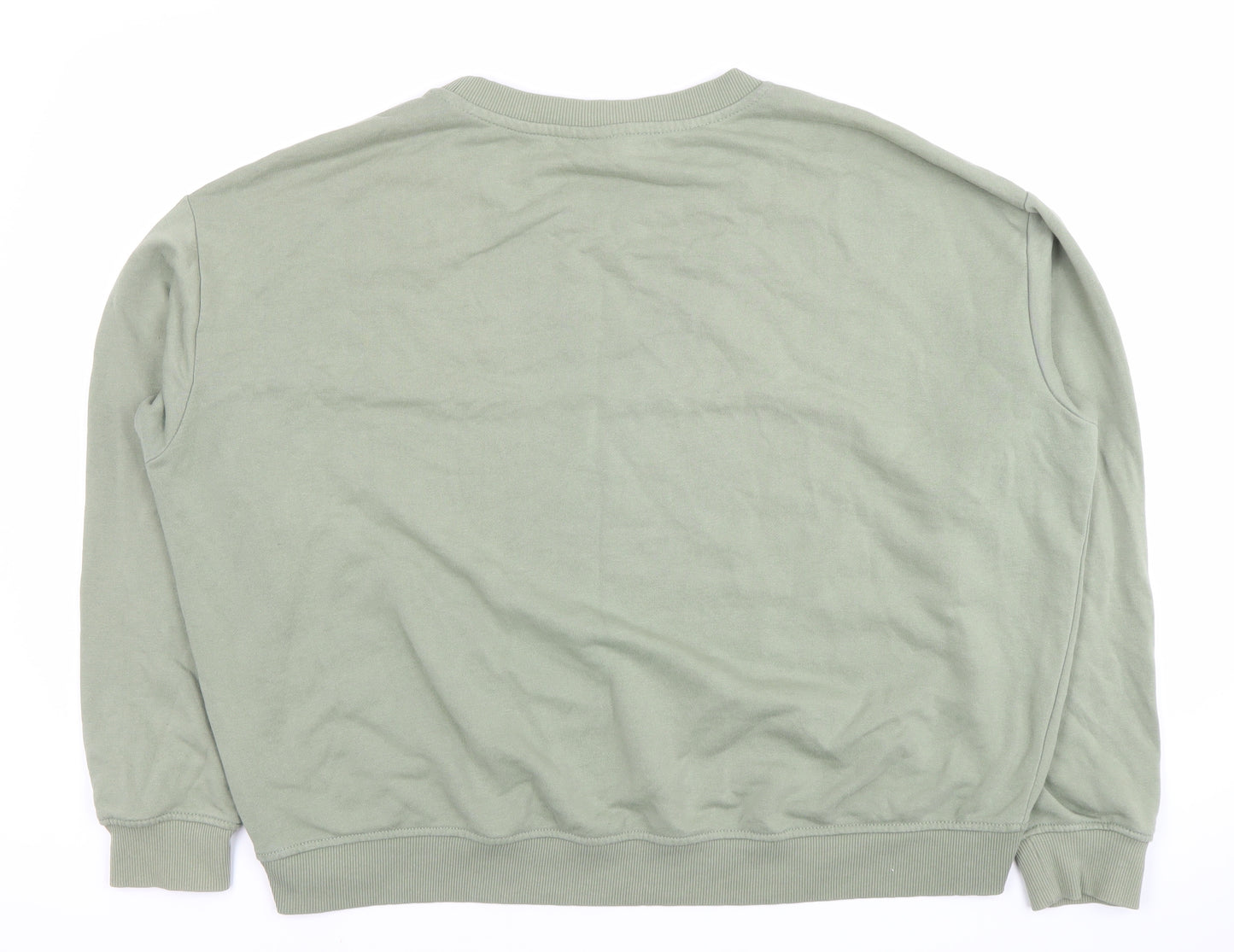 Basic Women's Green Sweatshirt Size 12 Pullover