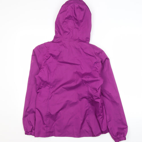 Decathlon Girls Purple Rain Coat, 14 Years, Hooded Zip