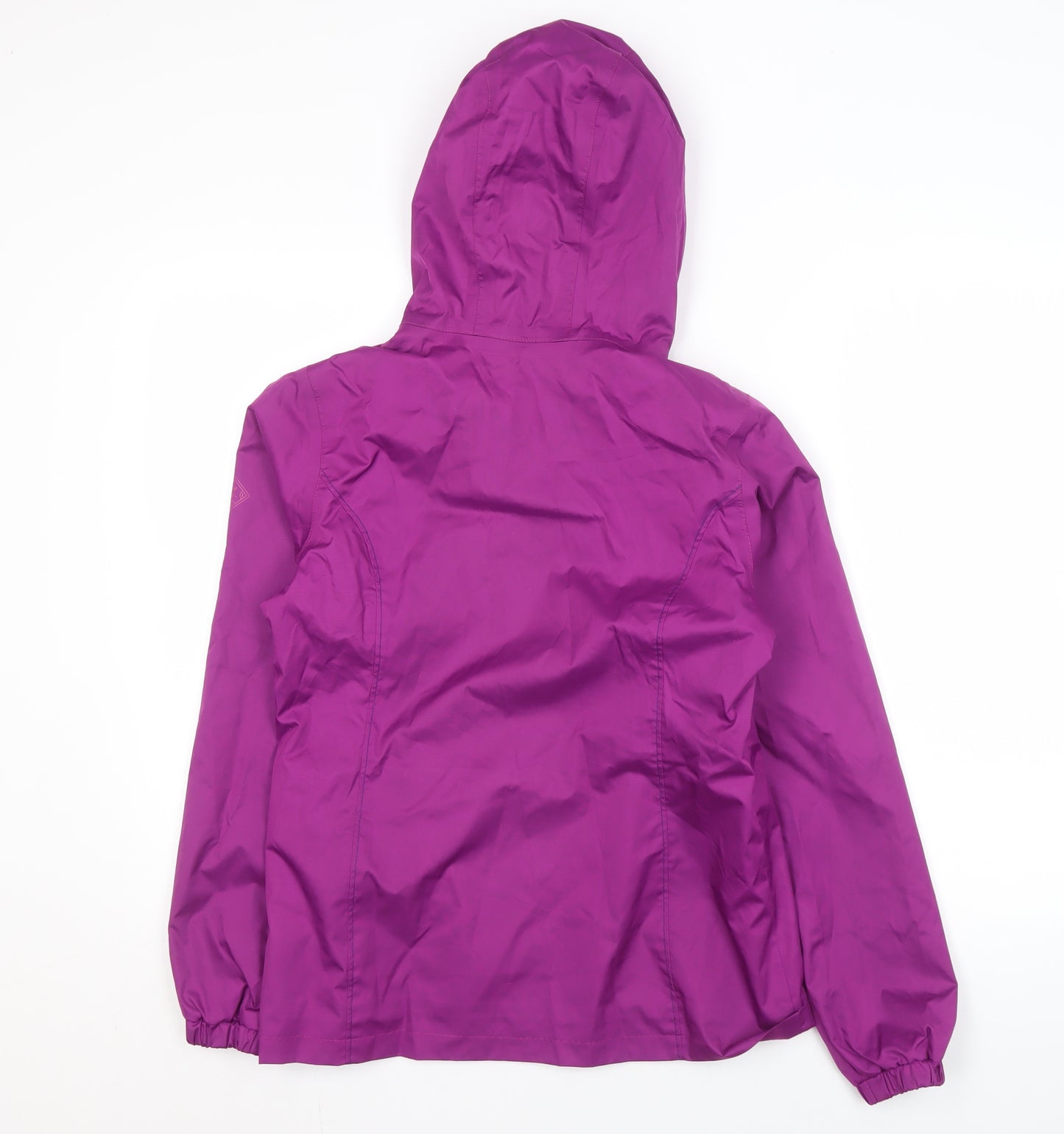 Decathlon Girls Purple Rain Coat, 14 Years, Hooded Zip