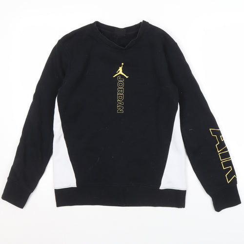 Jordan Boys Black Pullover Sweatshirt 12-13 Years Logo Graphic
