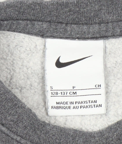 Nike Boys Grey Pullover Sweatshirt, Size 128-137 cm
