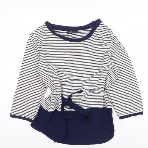 Kaleidoscope Women's Striped 3/4 Sleeve Top