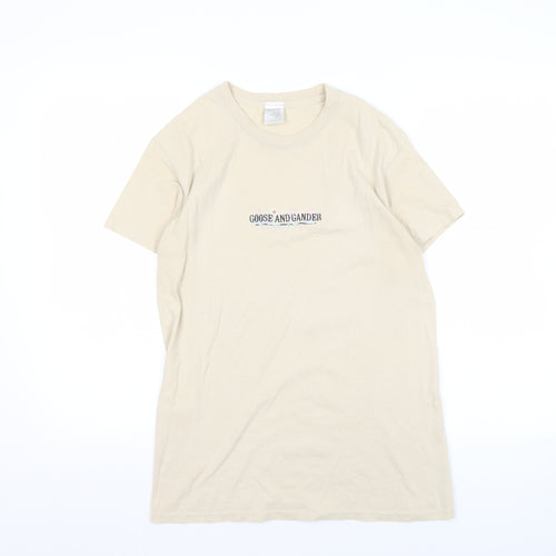 Goose And Gander Beige T-Shirt, Size S, Unisex Casual