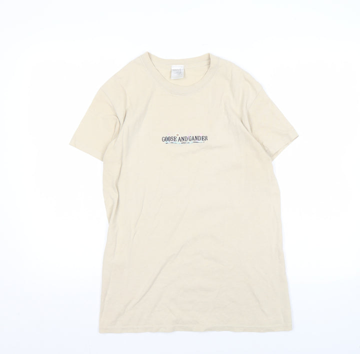 Goose And Gander Beige T-Shirt, Size S, Unisex Casual