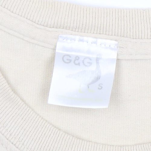 Goose And Gander Beige T-Shirt, Size S, Unisex Casual