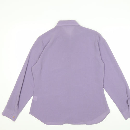 Autonomy Women's Purple Button-Up Shirt Size 12