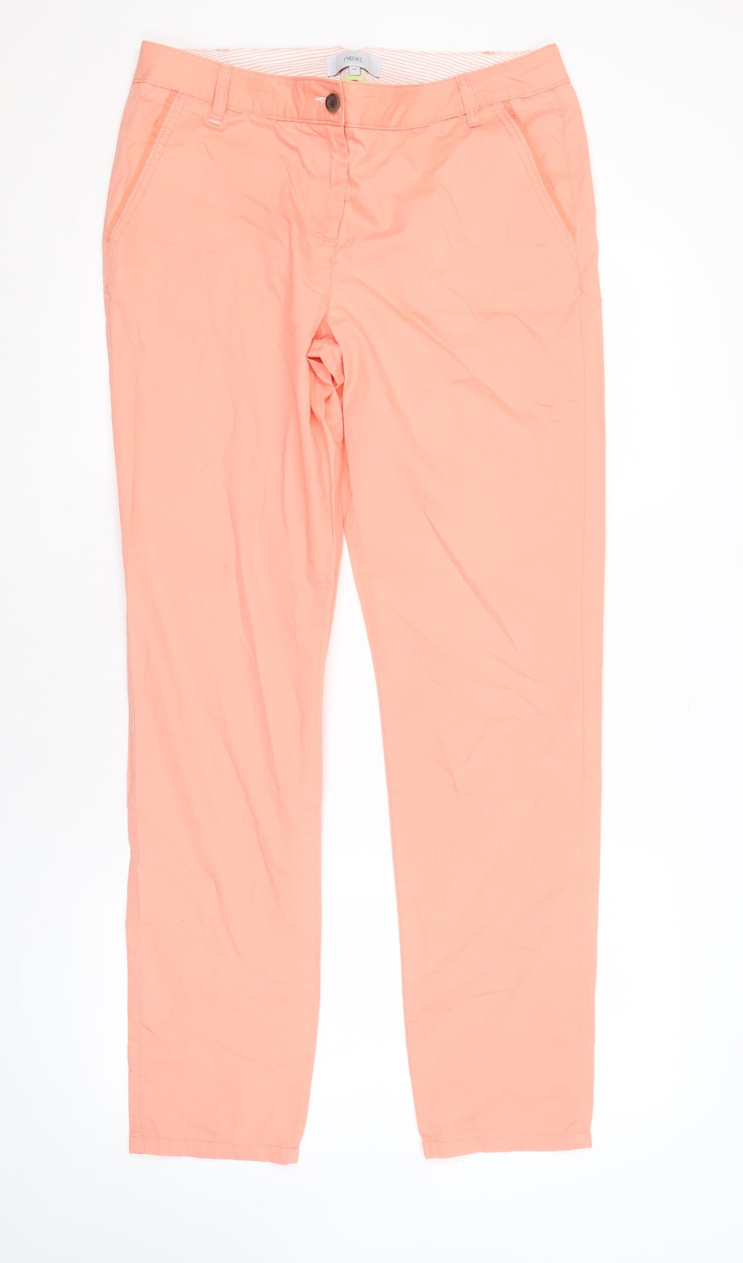 Next Women's Pink Chino Trousers Size 12 Tall