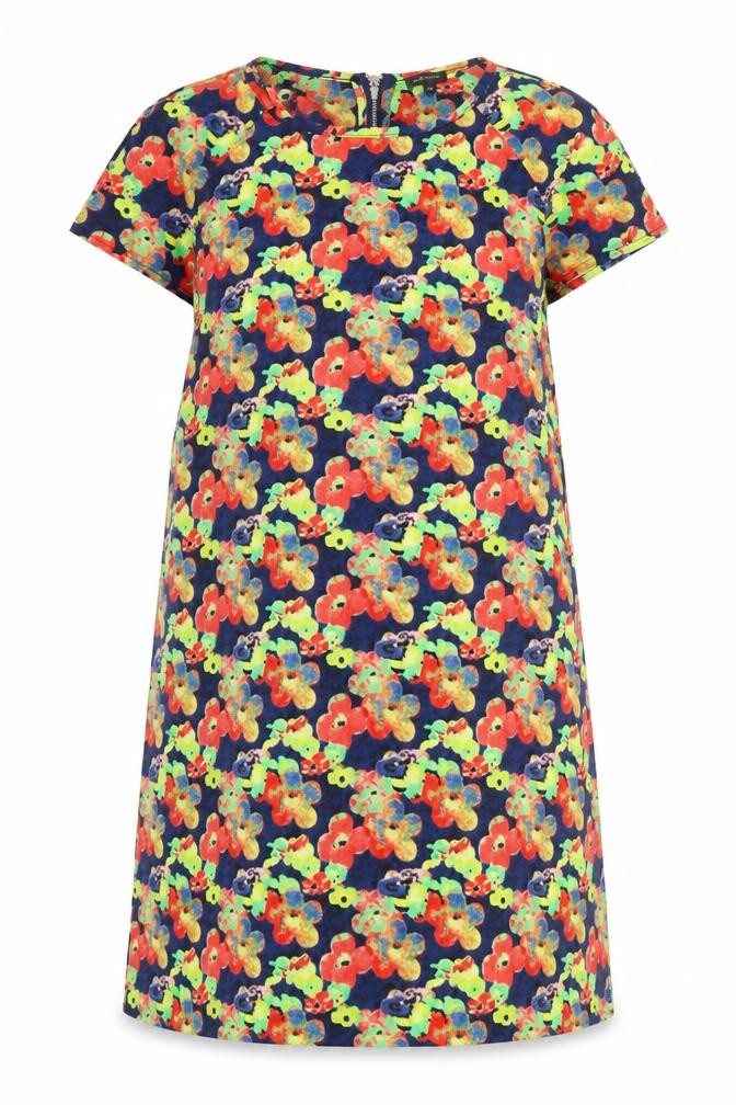 Front view of River Island Women's Multicoloured Floral Shift Dress