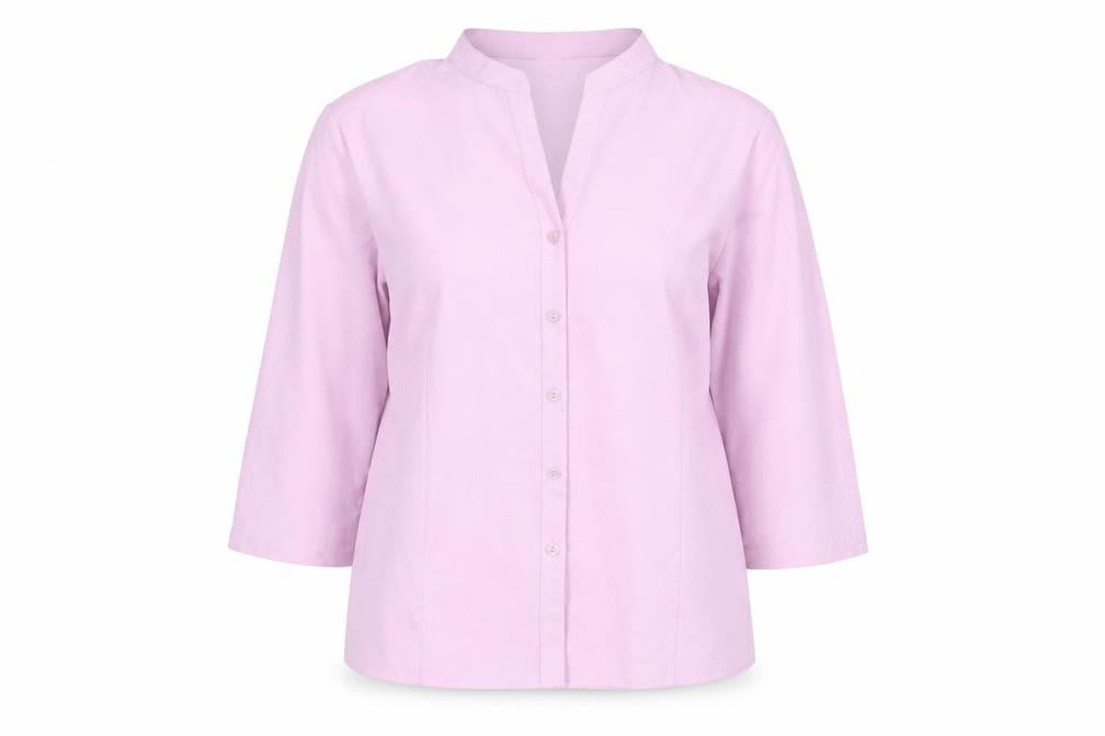Front view of Alexon Women's Pink Button-Up Shirt, size 14, Casual