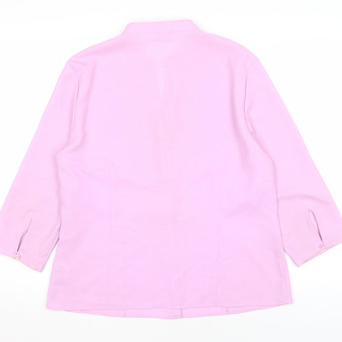 Alexon Women's Pink Button-Up Shirt, Size 14, Casual