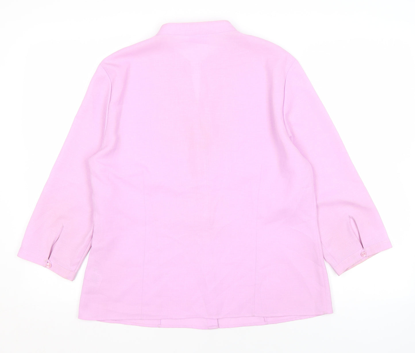 Alexon Women's Pink Button-Up Shirt, Size 14, Casual