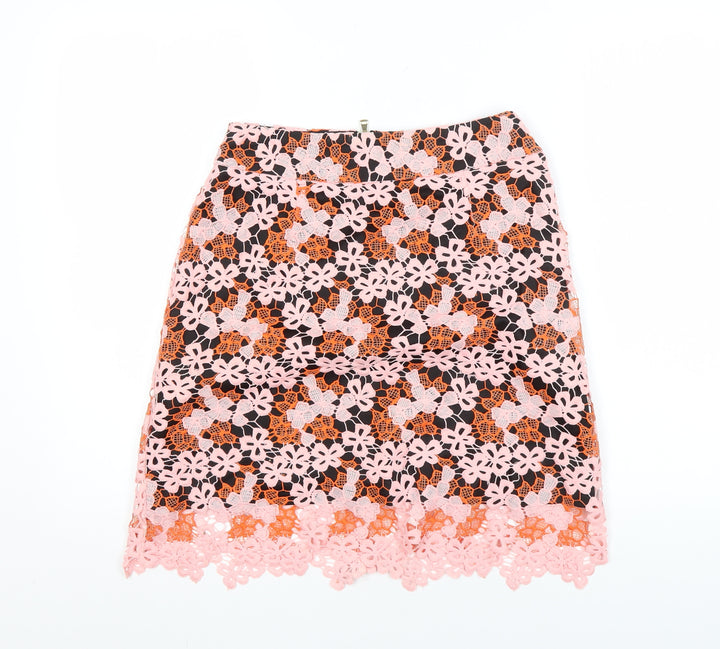 River Island Women's Multicoloured Floral Lace Skirt Size 10