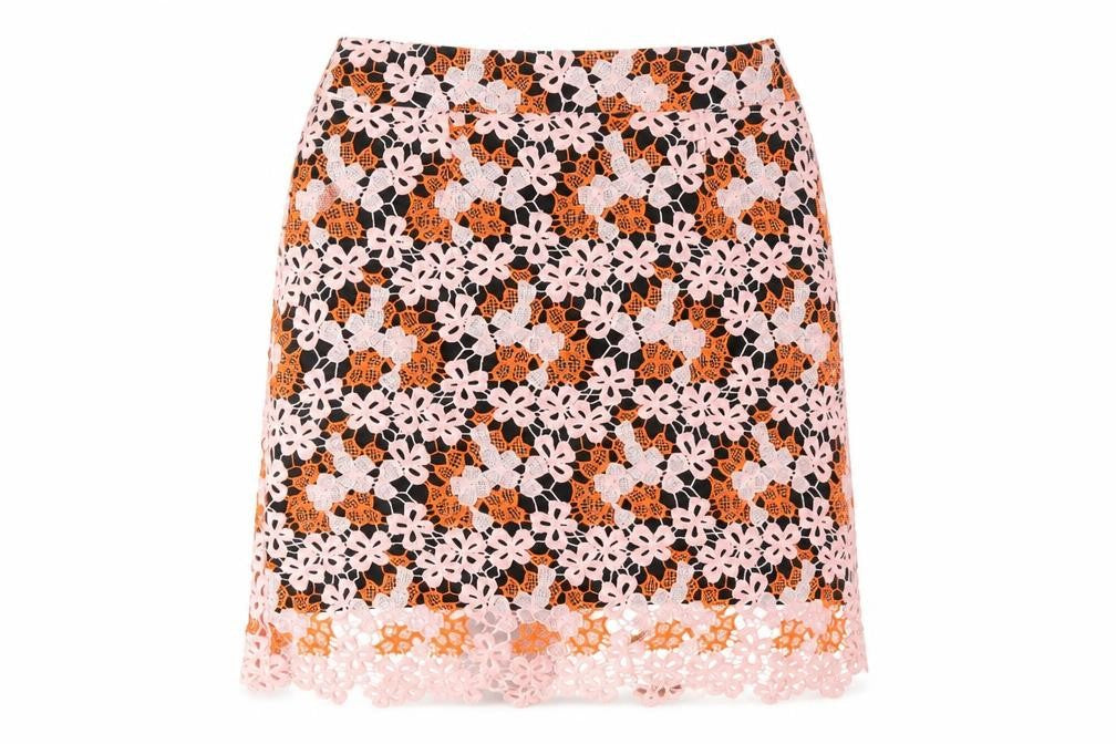 River Island Women's Multicoloured Floral Lace Skirt Size 10