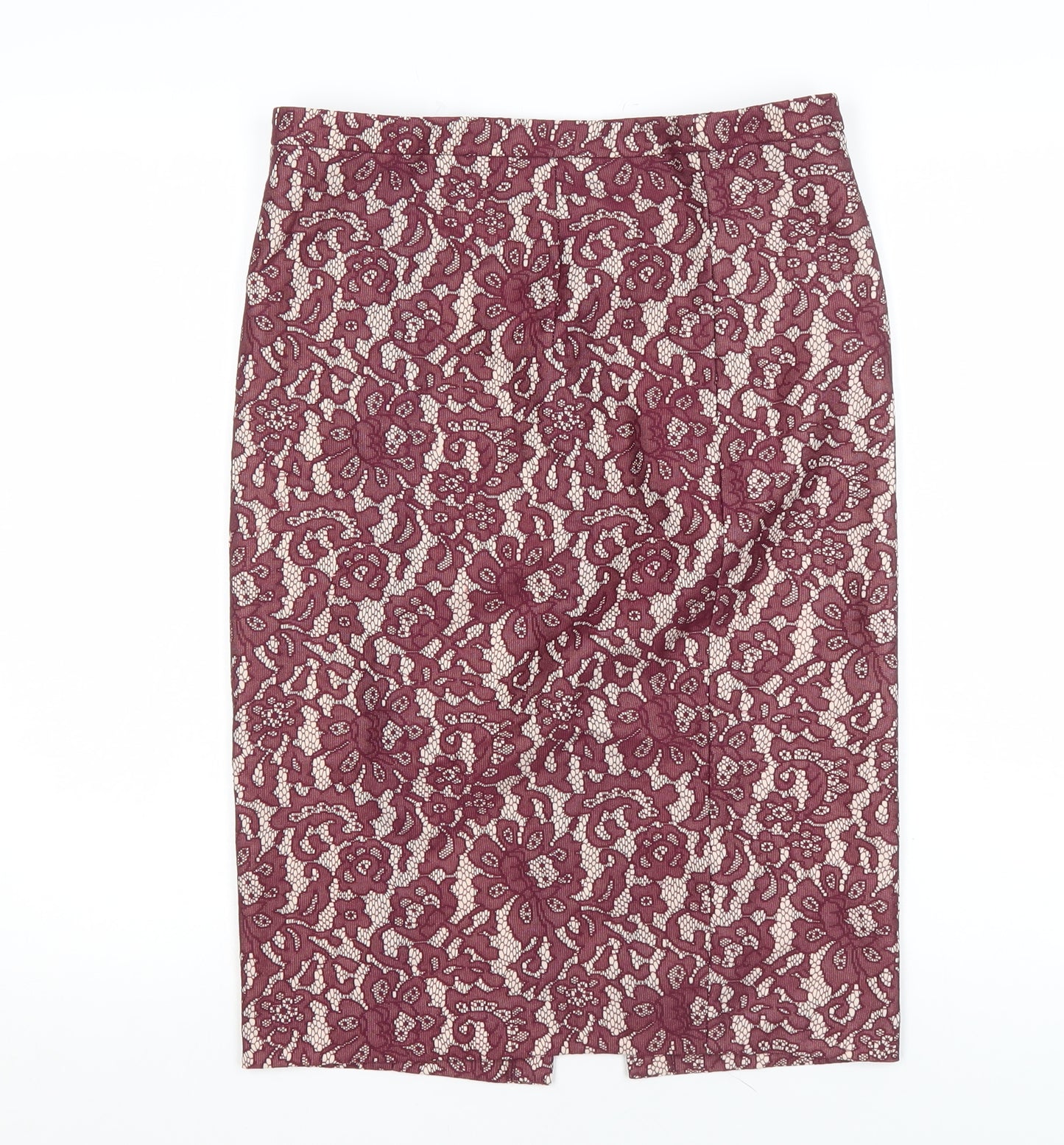 Next Women's Purple Floral Lace Pencil Skirt Size 10