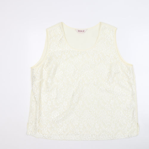 Kaleidoscope Women's Ivory Lace Tank Top