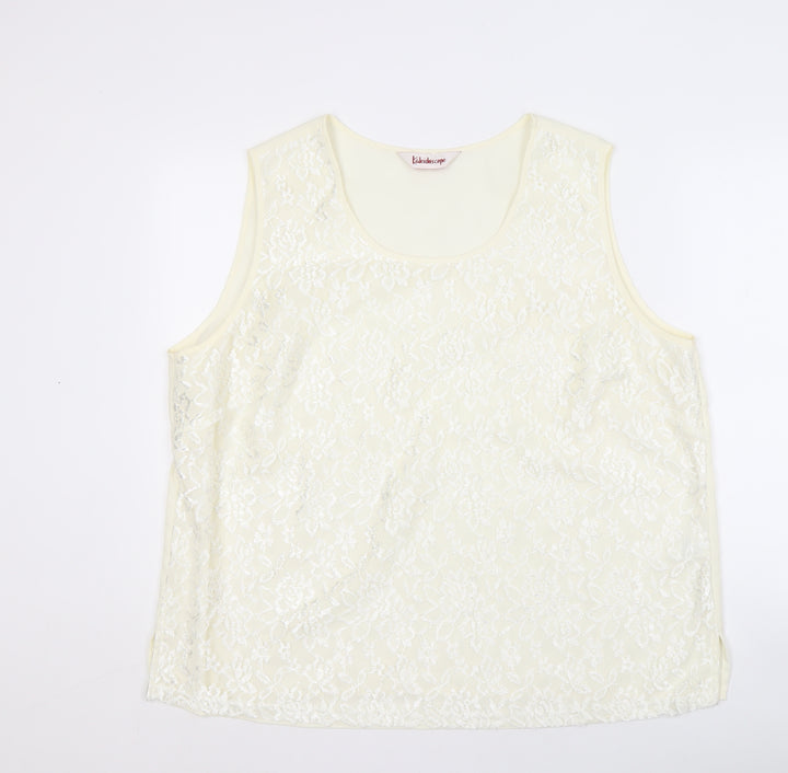 Kaleidoscope Women's Ivory Lace Tank Top