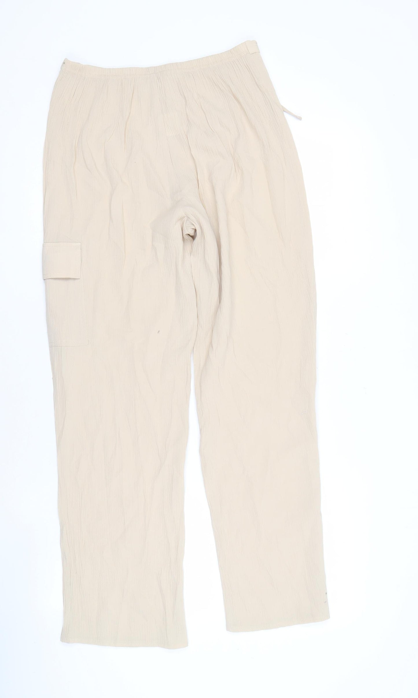 Classics Women's Beige Straight Trousers Size 12