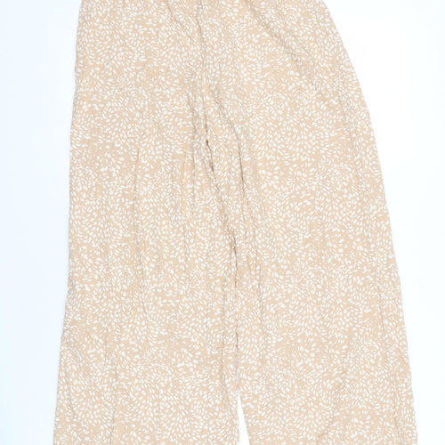 New Look Women's Beige Relaxed Trousers Size 10