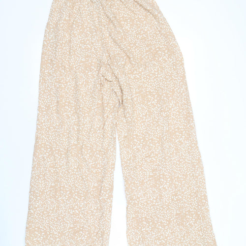 New Look Women's Beige Relaxed Trousers Size 10