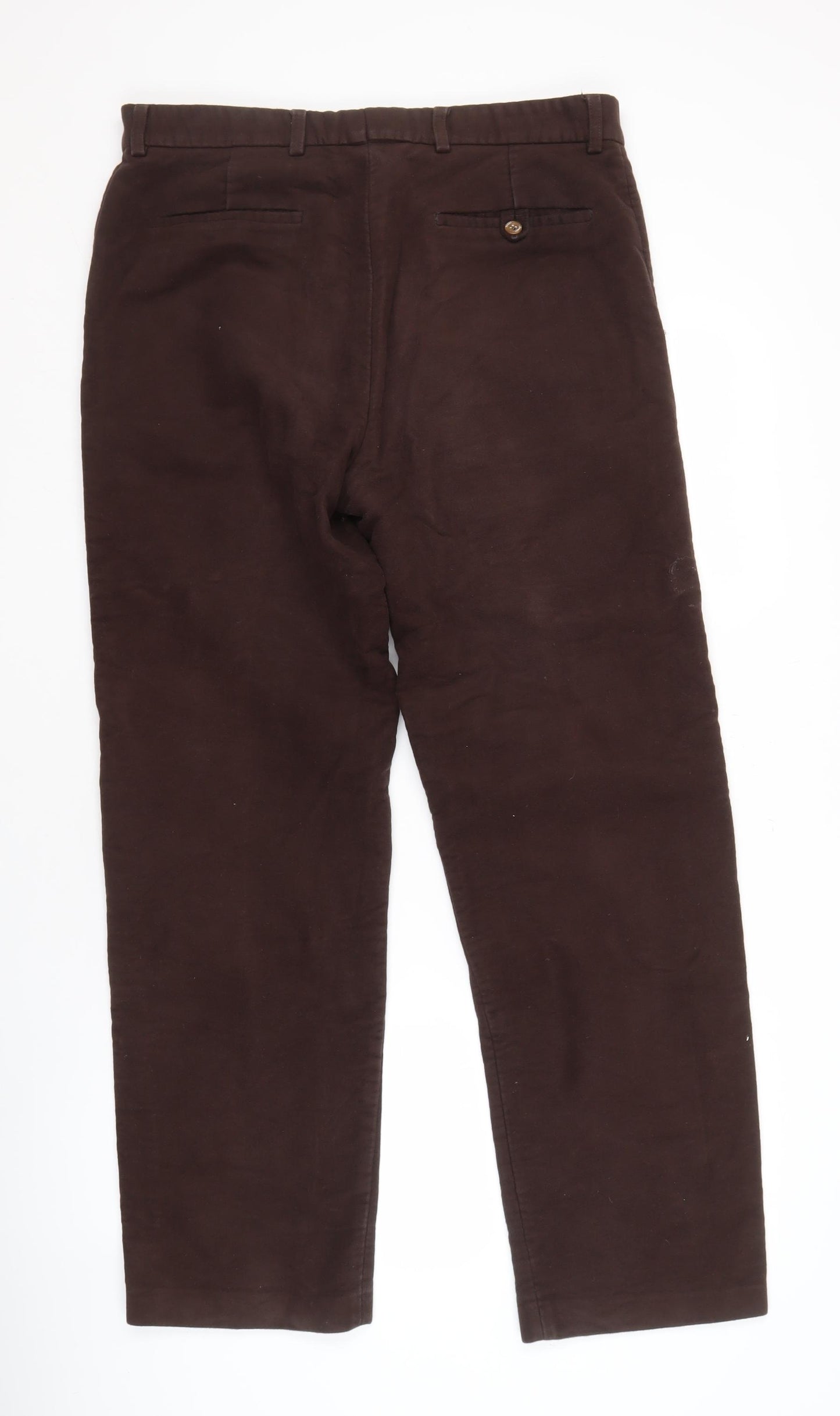 Hoggs of Fife Men's Brown Cotton Trousers 36W 31L