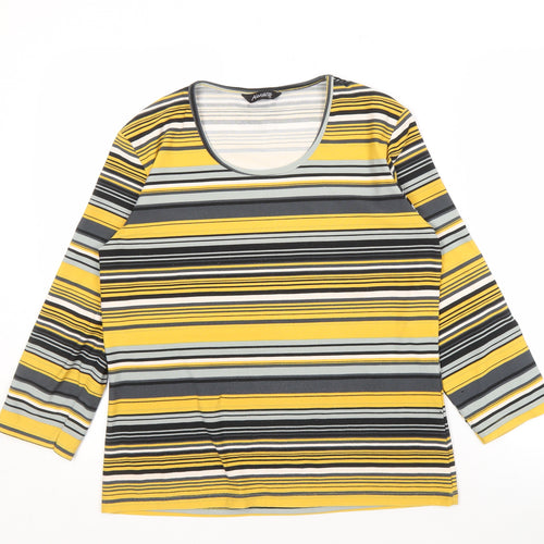 Alexara Women's Striped Multicolour Long Sleeve Top