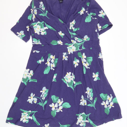 Lands' End Women's Multicoloured Floral Fit & Flare Dress XL