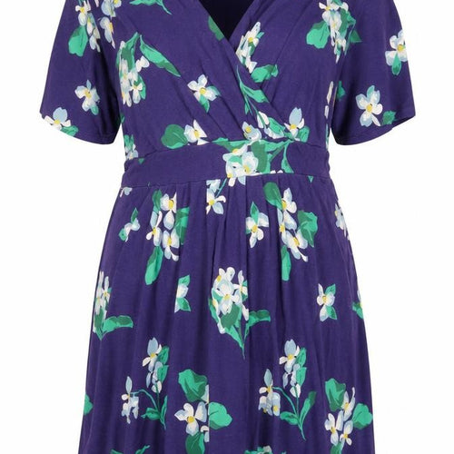 Lands' End Women's Multicoloured Floral Fit & Flare Dress XL