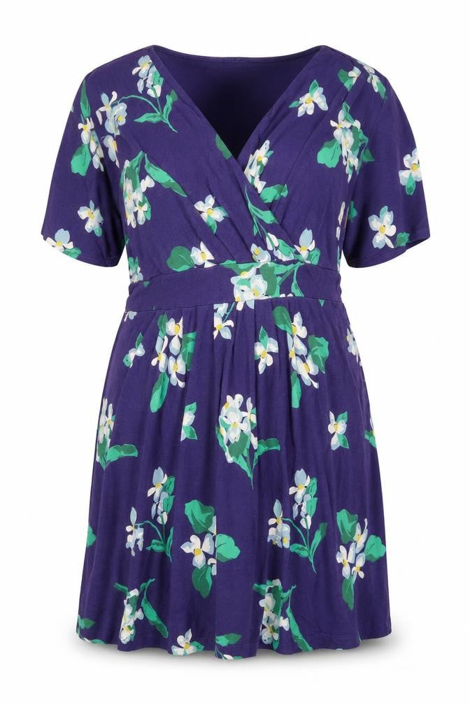Lands' End Women's Multicoloured Floral Fit & Flare Dress XL