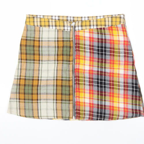 Beyond Retro Women's Multicoloured Plaid Skirt L